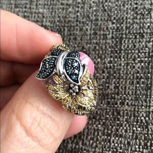 Sterling Silver and Diamond Ring